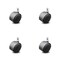 Service Caster 2.375 Inch Flat Black Hooded Urethane Twin Wheel Grip Ring Chair Casters, 4PK SCC-GR02S60D-NYU-FB-716X78-4 - alternate 1